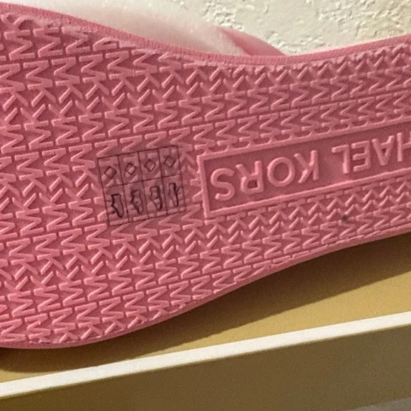 Michael Kors Pink MK Logo Platform Sandal - Picture 6 of 9